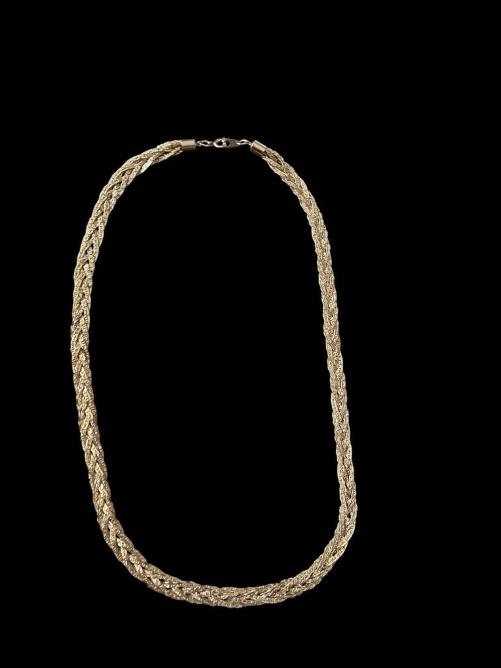 Vintage Women's Gold-Tone Braided Chain Necklace